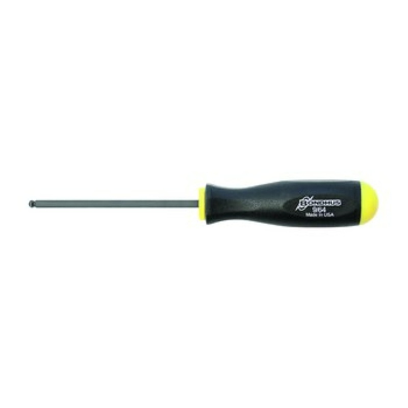 Bondhus 10608 9/64" x 3.3" Ball End Screwdriver with ProGuard Finish, 2 Piece