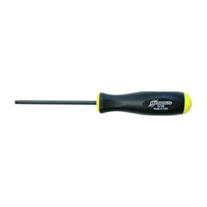 Bondhus 10610 3/16" x 3.7" Ball End Screwdriver with ProGuard Finish, 2 Piece