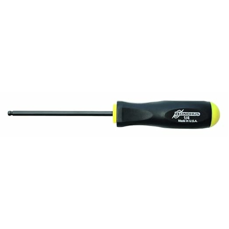 Bondhus 10612 1/4" x 5.0" Ball End Screwdriver with ProGuard Finish, 2 Piece