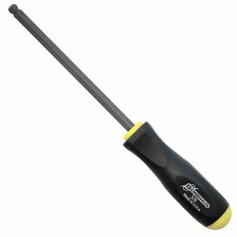 Bondhus 10614 3/8" x 6.5" Ball End Screwdriver with ProGuard Finish, 2 Piece