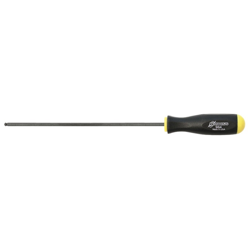 Bondhus 10708 9/64" x 6.9" Ball End Screwdriver with ProGuard Finish, 2 Piece