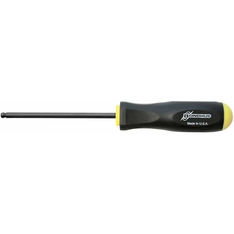 Bondhus 40612 Tagged and Barcoded 1/4" x 5" Ball End Tip Screwdriver with ProGuard Finish